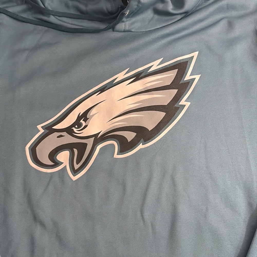 ❌SOLD❌NWT [Zubaz] Philadelphia Eagles NFL Logo Hooded Sweatshirt Men's M - Picture 6 of 12